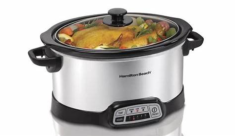 Hamilton Beach 6-Quart Silver Oval Slow Cooker at Lowes.com
