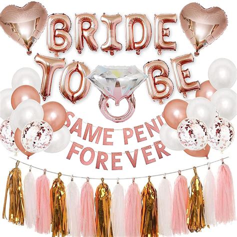 Mioparty Rose Gold Hen Party Bachelorette Party Decorations Bride To
