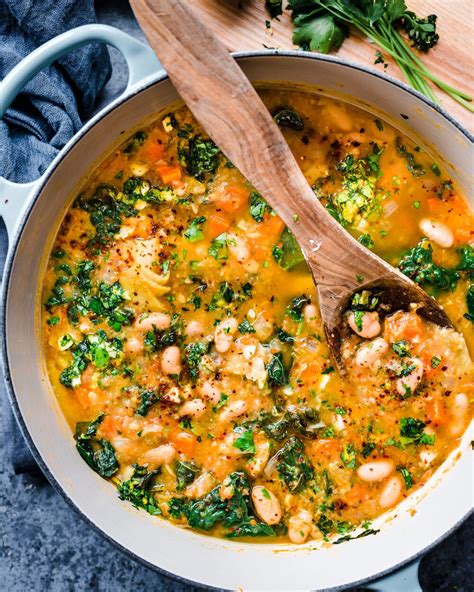 Creamy White Bean Soup With Kale And Gremolata Rainbow Plant Life
