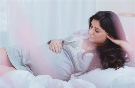 Happy Female Enjoying Pregnancy Stock Image Image Of Healthy Child