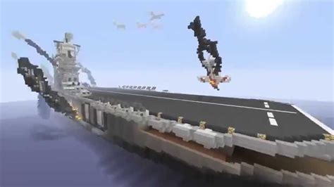 Minecraft Aircraft Carrier Epic Minecraft Ship Youtube