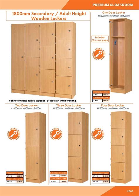 Single Door Mdf Wooden Locker 1800h 3d Lockers