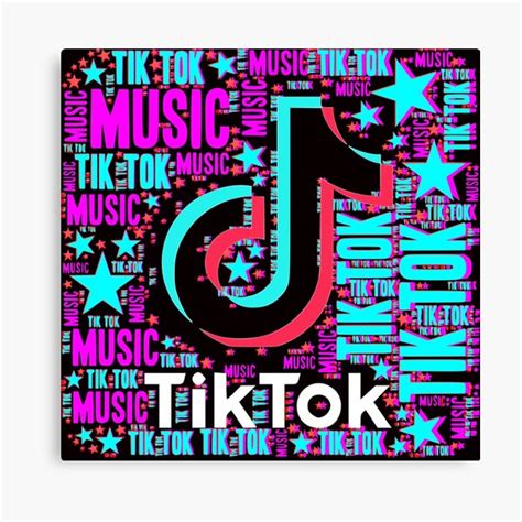 Blue Tik Tok Logo Canvas Prints Redbubble