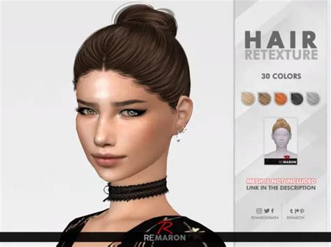 The Sims Resource Kendall Hair Retextured By Remaron Sims 4 Hairs