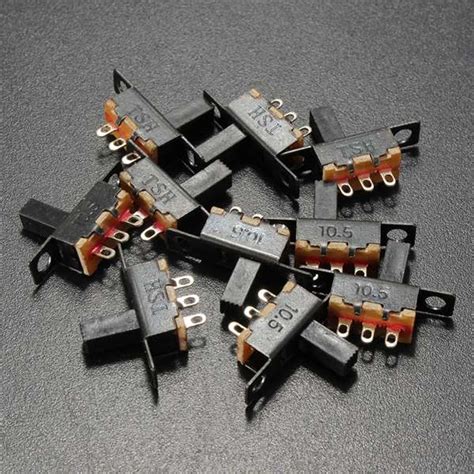 A slide switch for all applications. 10Pcs Black Mini Size SPDT Slide Switches On-Off 100V 2A ...