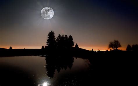 Big moon at sunset wallpapers and images - wallpapers ...