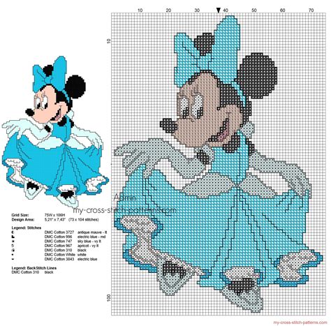 Maybe you would like to learn more about one of these? Disney Minnie Principessa Cenerentola schema punto croce ...