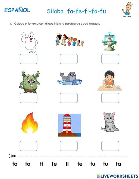 An Espanol Worksheet With Pictures On It