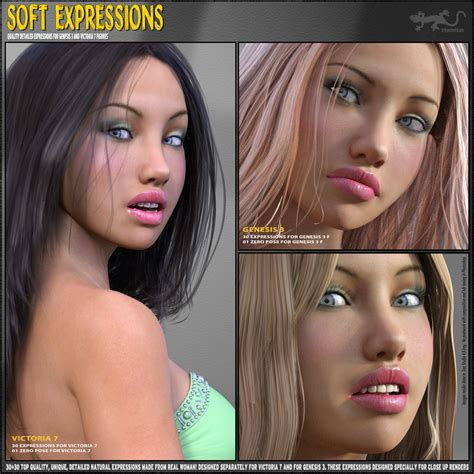 Soft Expressions For G3 And V7 3d Figure Assets Hameleon