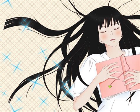 Sawako Kuronuma Illustration Girl Brunette Sleep Book 720p
