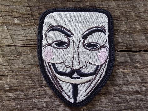 Guy Fawkes Mask Patch Sds Threads