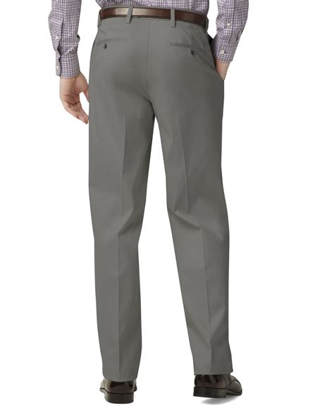 Dockers D3 Classic Fit Iron Free Flat Front Pants In Gray For Men