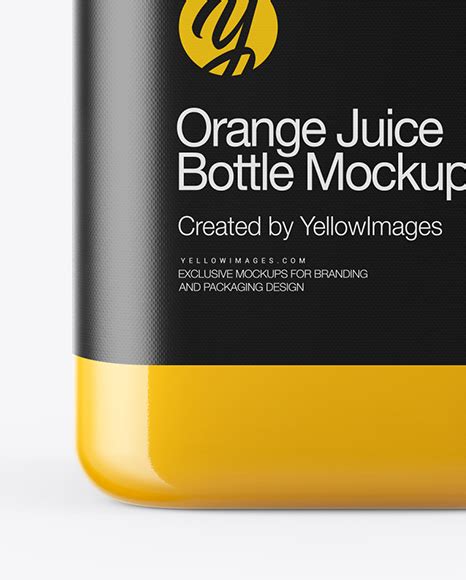 Square Orange Juice Bottle Mockup Free Download Images High Quality