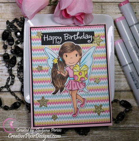 The Paper Nest Dolls Fairy Avery With A T Digital Stamp Colored With