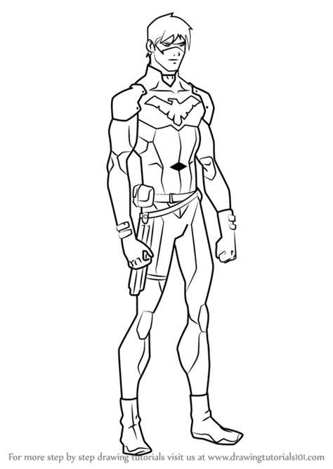 26 Nightwing Coloring Page Free Wallpaper