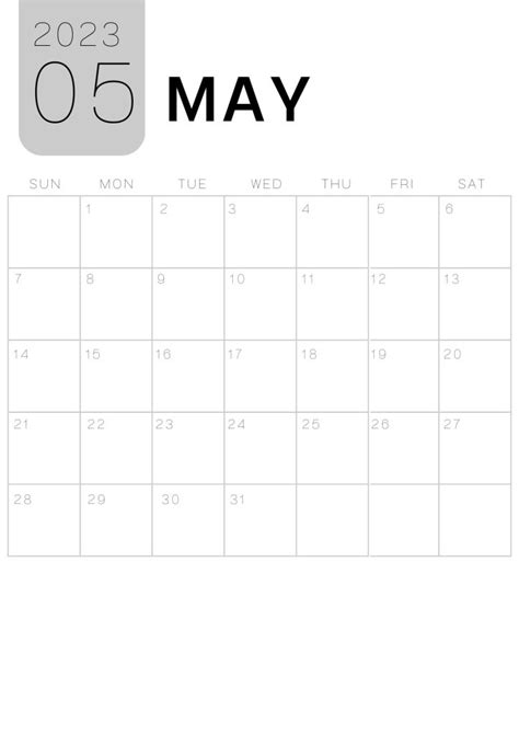 Free Blank May 2023 Calendar Printable In Pdf Excel