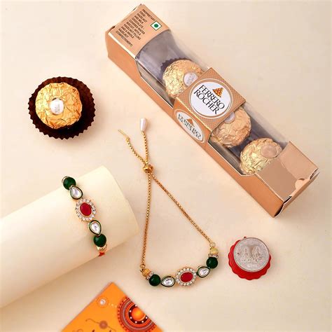 Craftvatika Ferrero Rakhi Chocolate Gift Pack For Brother And Bhabhi