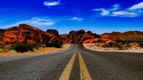Valley Of Fire State Park Road Nevada Mountain Scenery Etsy