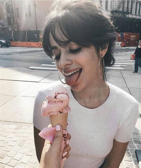 camila cabello eating ice cream