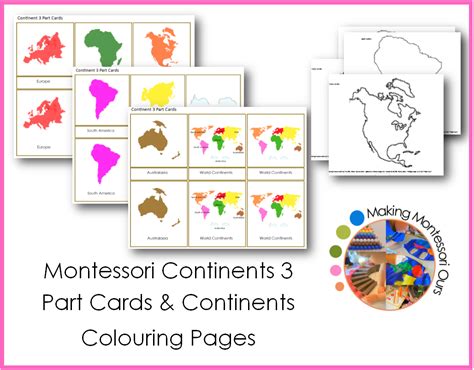Check out this free printable addition template that are perfect for your set of small number rods. DIY Continents Globe, Montessori Geography Materials At ...