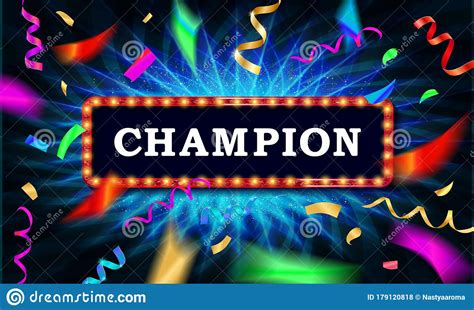 Champion Congratulations Frame Stock Illustration Illustration Of