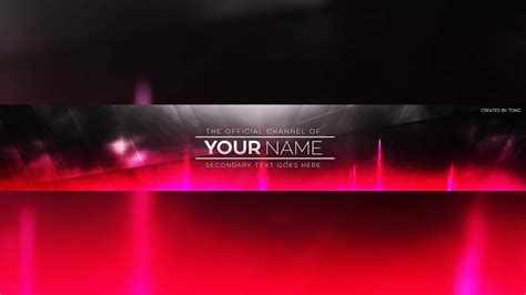 Free Epic Red Youtube Banner Template How To Edit Youtube