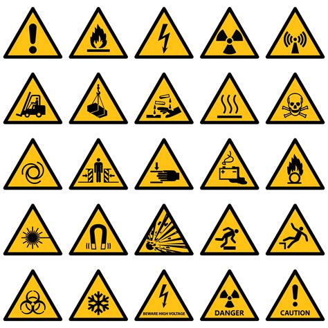 Warning Signs Are A Standard Design And The Hse Have Made A Standard Sign