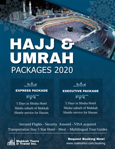 Blue Hajj And Umrah Package Flyer Template Postermywall