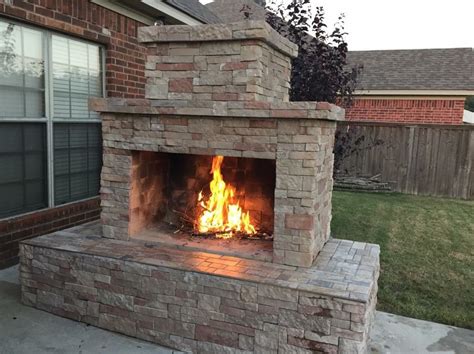 Pima Ii Diy Outdoor Fireplace Construction Plan Etsy