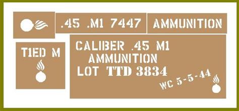 Military Vehicle Stencils And Stickers By Noosta Direct 45 Cal Ammo