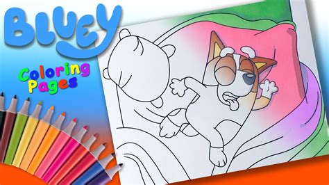 Bingo Is Sleeping Coloring Bluey New Coloring Pages Bluey And Bingo