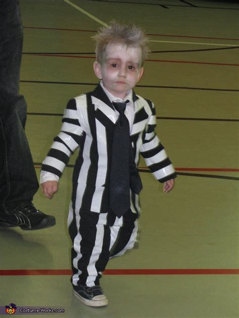 After searching, i was not able to find a good beetlejuice costume for my 15 month old. Homemade Beetlejuice Costume