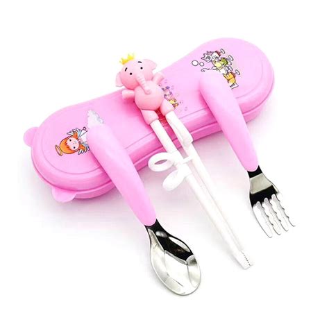 304 Stainless Steel Fork Spoon Chopstick Combination Set Training