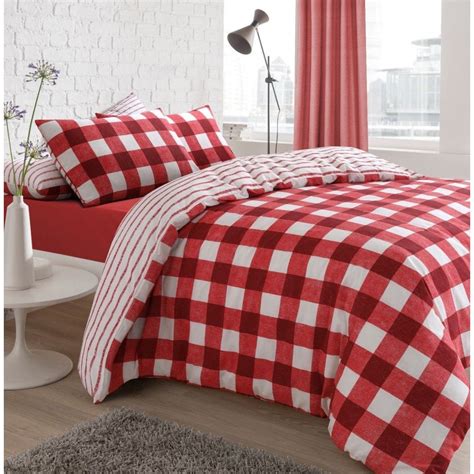 See our range of quality gingham items , from bunting to gingham storage and even bedding in classic red, blue and pink shades. Gingham Check Red Reversible Duvet Quilt Cover Bedding ...