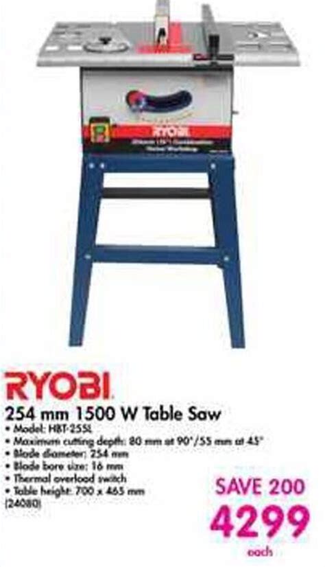 Ryobi Table Saw 254mm 1500w Offer At Makro