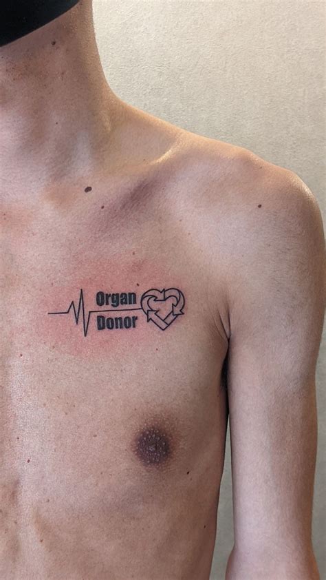 Organ Donor Tattoo In 2022 Organ Donor Donor Organs