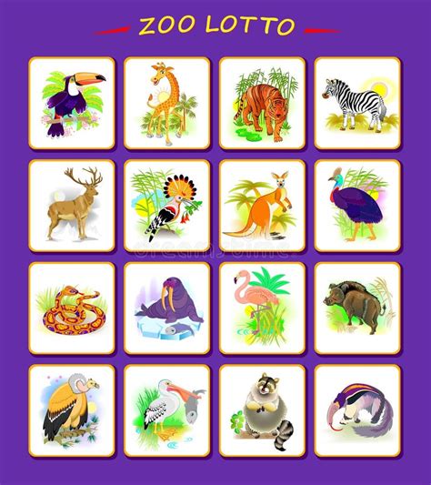 Conjunto De Animales De Zoo Jugar Cartas Para Niños Juego Zoológico