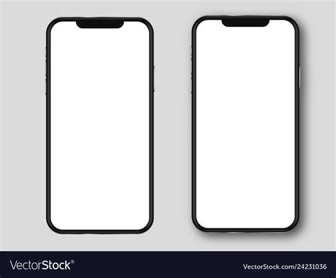 Moden Mobile Phone Mockup Royalty Free Vector Image