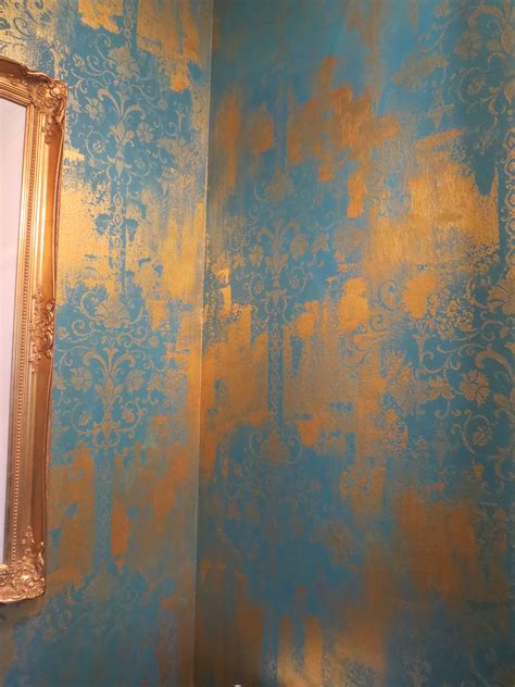 Custom Metallic Walls Inspired By Wallpaper Wall Painting Techniques