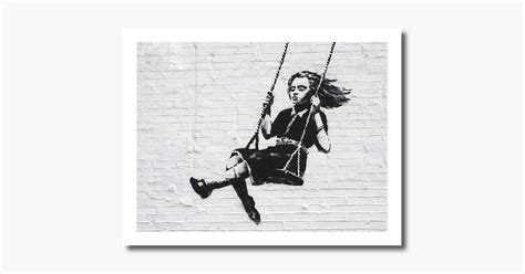 Girl On A Swing Banksy Art Print By Fine Art
