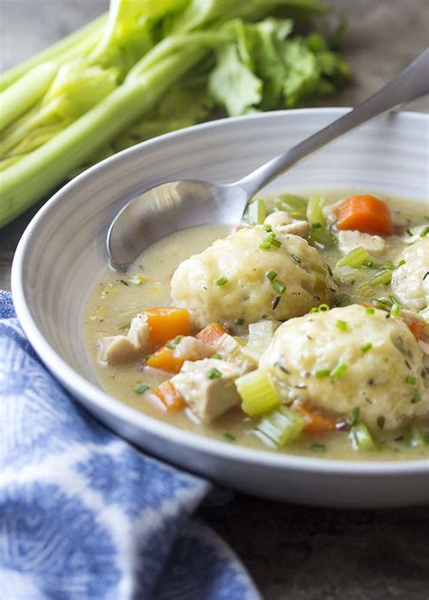 Old Fashioned Homemade Chicken And Dumplings Just A Little Bit Of Bacon