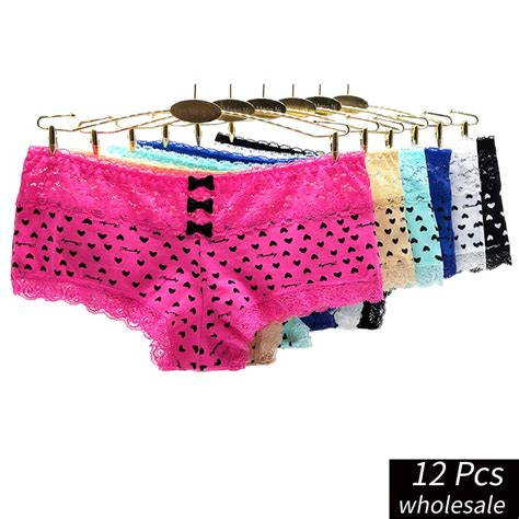 Alyowangyina 12 Pcsset Wholesale Sexy Cotton Women Panties Underwear