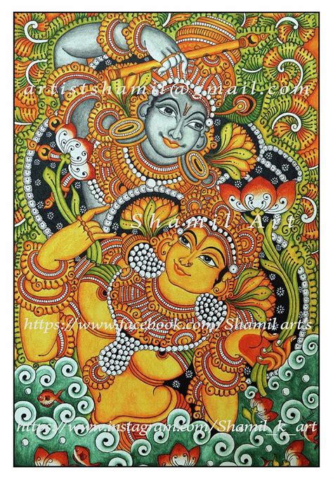 Radha Krishna Mural Painting By Shamilart Painting By Shamil Art Pixels