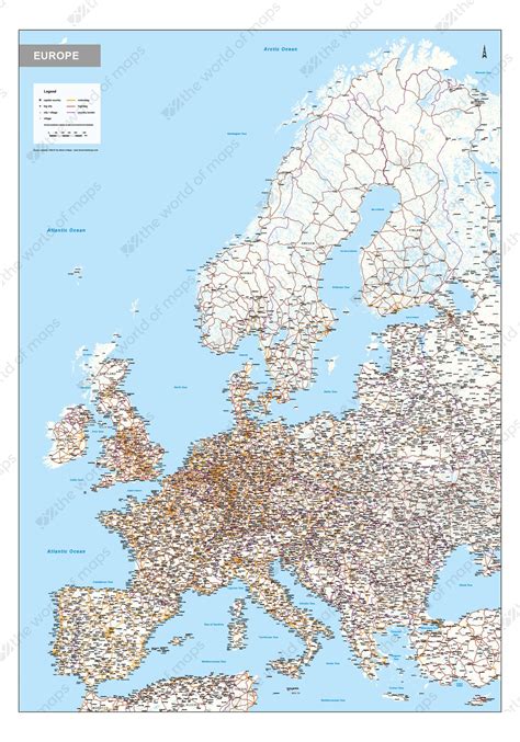 Map Of Europe With Cities And Towns Map Of Interstate Images