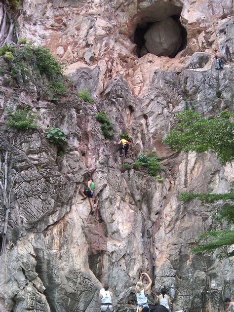 There are routes for beginners to experience climbers letting you have one of the most thrilling experiences in malaysia. rock climbing at the back of the batu caves in kuala lumpu ...