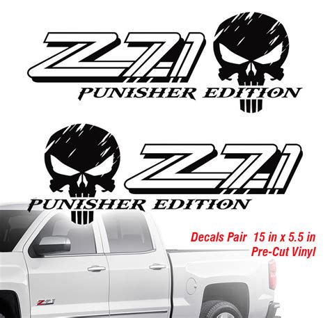 Car And Truck Decals And Stickers Z71 Punisher Chevy 4x4 Off Road Truck