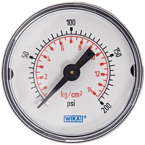Wika 9692686 Commercial Pressure Gauge Dry Filled Copper Alloy Wetted