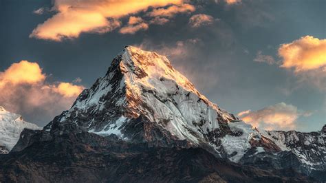 Annapurna Massif Mountain Range Nepal 4k