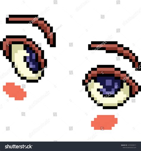 Vector Pixel Art Anime Eye Isolated Stock Vector Royalty Free