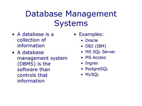 A database is a collection of data. Introduction to Database Systems - презентация онлайн